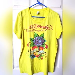 Ed Hardy by Christian Audigier Men's Eternal LoveTee T-shirt Size 2X